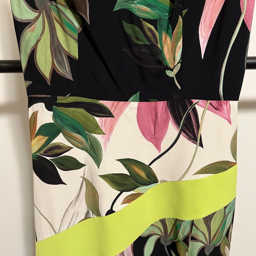 Christian Siriano Hawaiian Print Tie Strap Maxi Dress 6 - Picture 6 of 13
